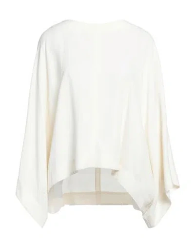 Agnona Woman Top Ivory Size 8 Viscose, Acetate In White