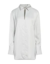 Agnona Woman Top Light Grey Size 2 Viscose, Wool