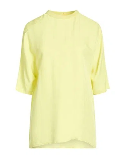 Agnona Woman Top Lime Green Size 6 Viscose, Silk In Orange