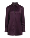 Agnona Woman Top Plum Size 4 Viscose, Wool In Purple