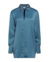 Agnona Woman Top Slate Blue Size 10 Viscose, Wool