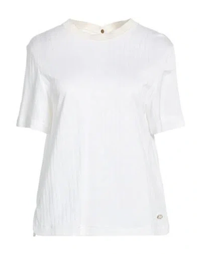 Agnona Woman Top White Size 10 Viscose, Cotton, Metal