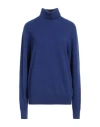 Agnona Woman Turtleneck Blue Size L Cashmere In Blue