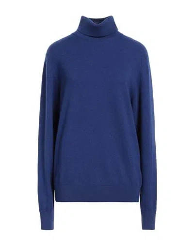 Agnona Woman Turtleneck Blue Size L Cashmere