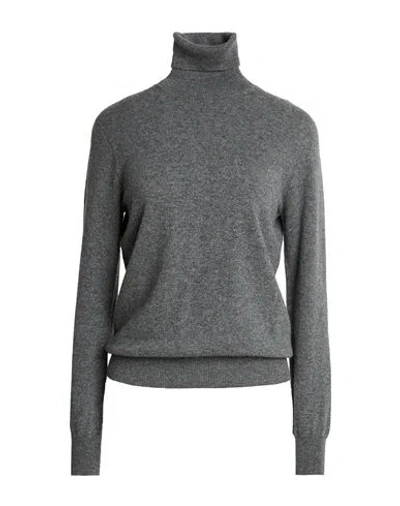 Agnona Woman Turtleneck Grey Size S Cashmere, Metal
