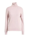 Agnona Woman Turtleneck Lilac Size M Cashmere, Metal In Pink