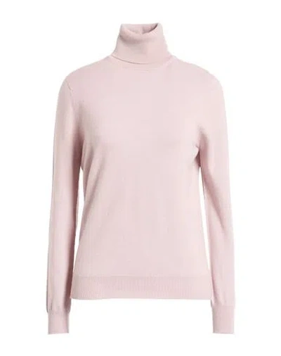 Agnona Woman Turtleneck Lilac Size M Cashmere, Metal In Pink