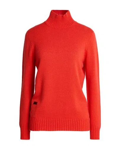 Agnona Woman Turtleneck Orange Size Xs Cashmere, Metal