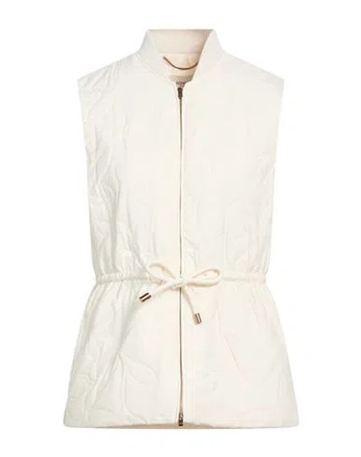 Agnona Woman Vest Ivory Size 10 Polyester In Neutral