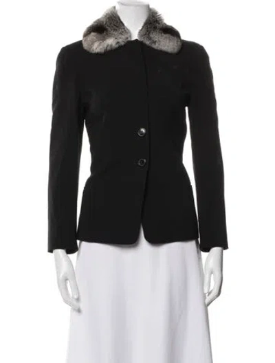 Pre-owned Agnona Wool Blazer In Black