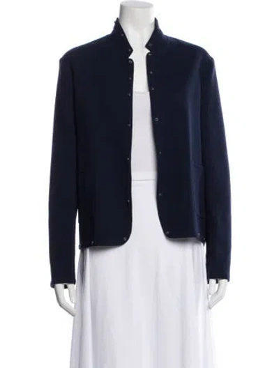 Pre-owned Agnona Wool Blazer In Blue