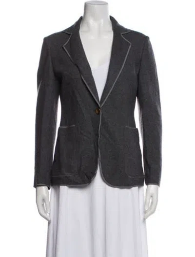 Pre-owned Agnona Wool Blazer In Grey