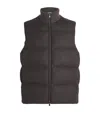Agnona Wool-blend Padded Gilet In Brown