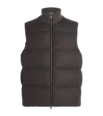 AGNONA WOOL-BLEND PADDED GILET