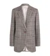 Agnona Wool-blend Single-breasted Blazer In Gray