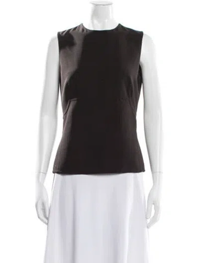 Pre-owned Agnona Wool Crew Neck Top In Gray