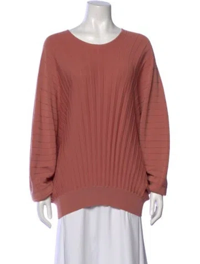 Pre-owned Agnona Wool Crew Neck Top In Pink