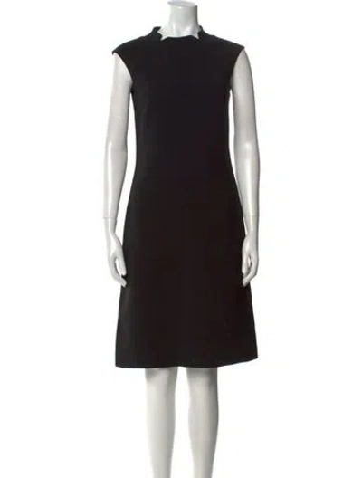 Pre-owned Agnona Wool Knee-length Dress In Black