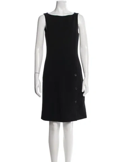 Pre-owned Agnona Wool Knee-length Dress In Black
