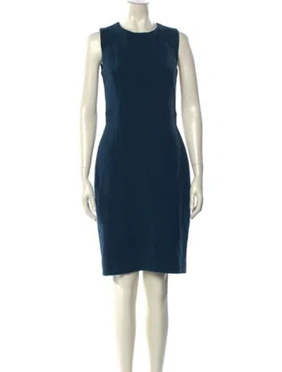 Pre-owned Agnona Wool Knee-length Dress In Blue