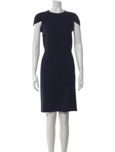 Pre-owned Agnona Wool Knee-length Dress In Blue