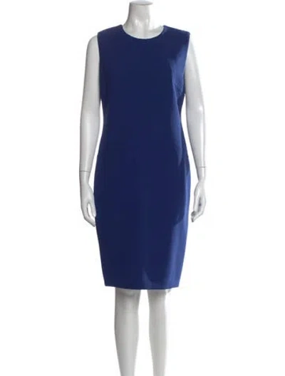 Pre-owned Agnona Wool Knee-length Dress In Blue