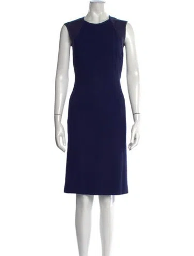 Pre-owned Agnona Wool Knee-length Dress In Blue