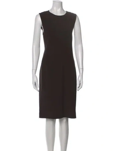 Pre-owned Agnona Wool Knee-length Dress In Brown