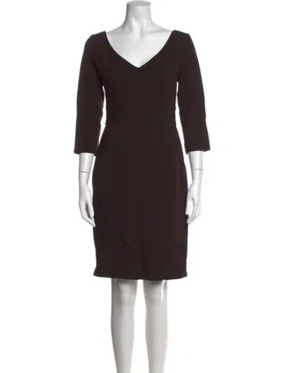 Pre-owned Agnona Wool Knee-length Dress In Brown