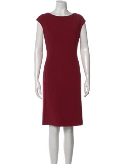 Pre-owned Agnona Wool Knee-length Dress In Burgundy