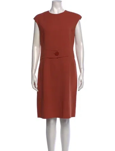 Pre-owned Agnona Wool Knee-length Dress In Orange