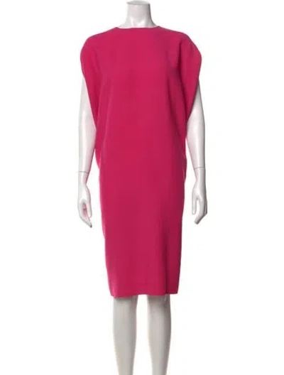 Pre-owned Agnona Wool Knee-length Dress In Pink