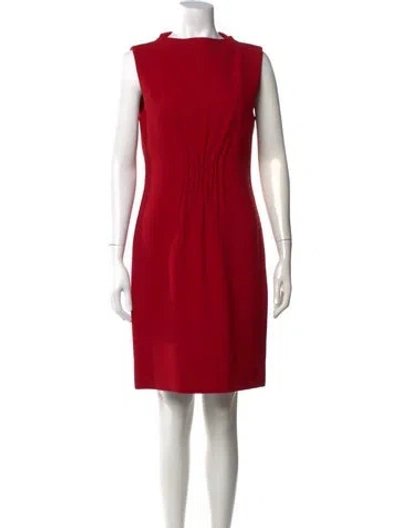 Pre-owned Agnona Wool Knee-length Dress In Red