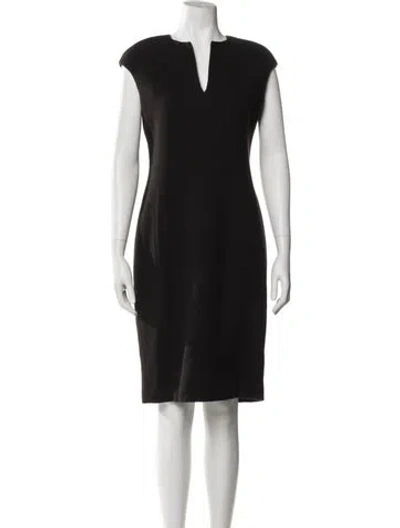 Pre-owned Agnona Wool Knee-length Dress W/ Tags In Black