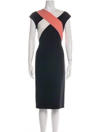 Pre-owned Agnona Wool Knee-length Dress W/ Tags In Multi
