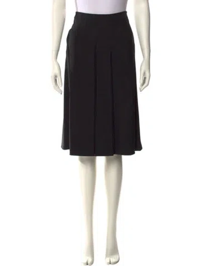 Pre-owned Agnona Wool Knee-length Skirt In Black