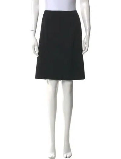 Pre-owned Agnona Wool Knee-length Skirt In Black