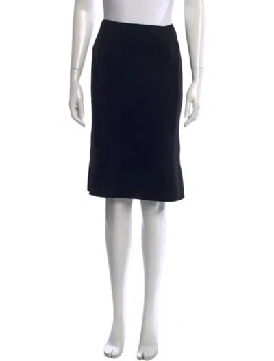 Pre-owned Agnona Wool Knee-length Skirt In Black