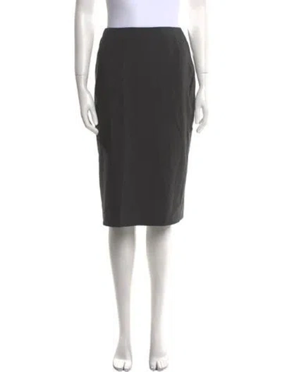 Pre-owned Agnona Wool Knee-length Skirt In Gray