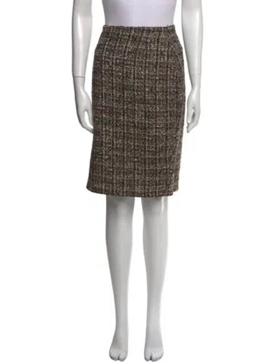 Pre-owned Agnona Wool Knee-length Skirt In Neutral