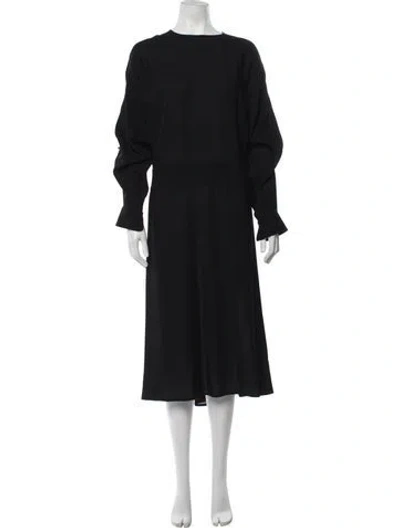 Pre-owned Agnona Wool Long Dress In Black