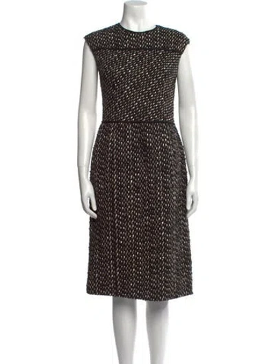 Pre-owned Agnona Wool Midi Length Dress In Black
