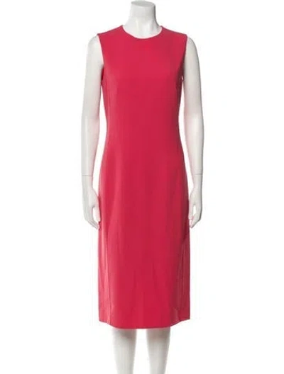 Pre-owned Agnona Wool Midi Length Dress In Pink