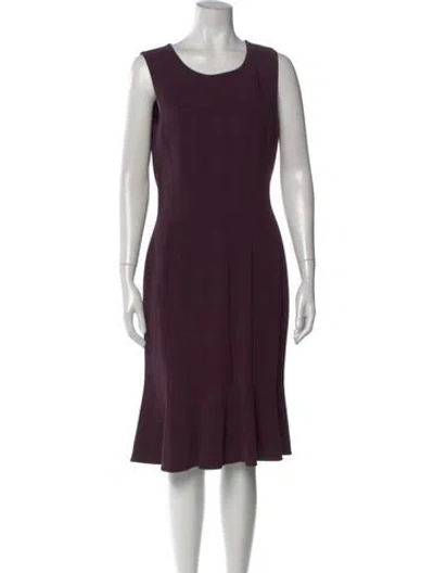 Pre-owned Agnona Wool Midi Length Dress In Purple