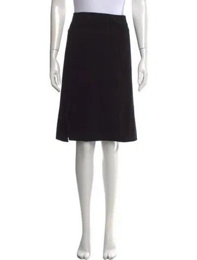 Pre-owned Agnona Wool Midi Length Skirt In Black