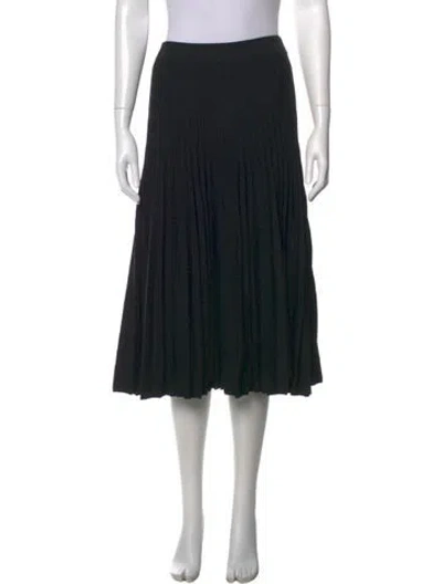 Pre-owned Agnona Wool Midi Length Skirt In Black