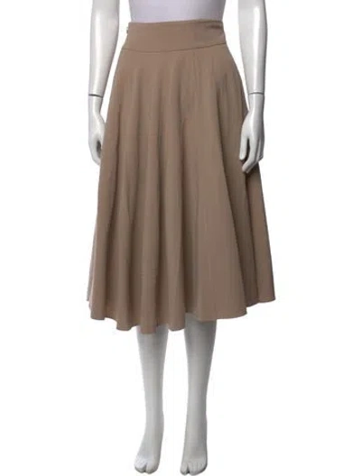 Pre-owned Agnona Wool Midi Length Skirt In Neutrals