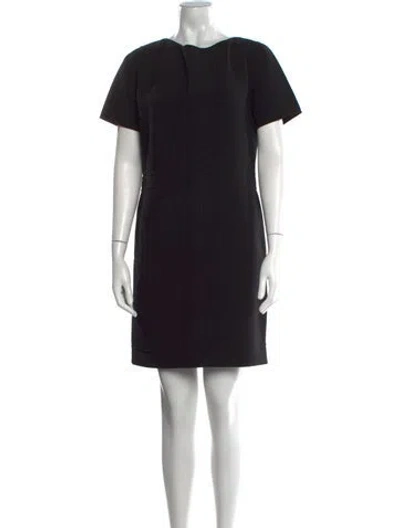 Pre-owned Agnona Wool Mini Dress In Black