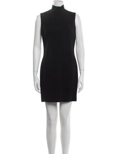 Pre-owned Agnona Wool Mini Dress In Black