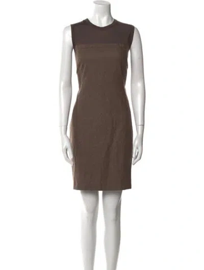 Pre-owned Agnona Wool Mini Dress In Brown